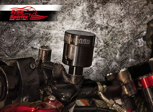 Free Spirits Brake Reservoir Kit for Nissin Brakes on the Triumph Bonneville, SE, T100, Black, Scrambler and Thruxton