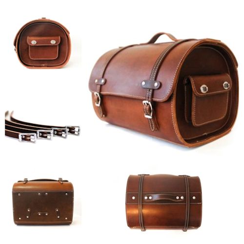 Leather Top Case for the Triumph Bonneville, Scrambler, Thruxton and all motorcycles with a back rack
