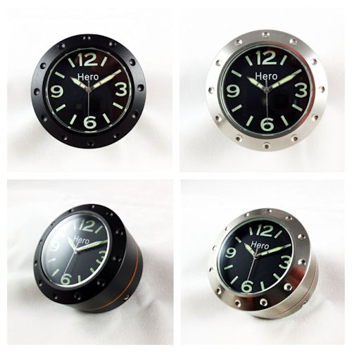 Stem Mount Clock for the Triumph Bonneville, SE, T100, Black, Thruxton and Scrambler