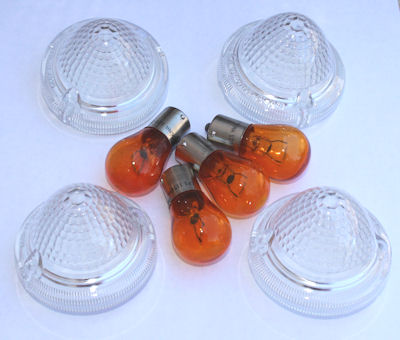 Clear Turn Signal Lens Kit with Bulbs for the Triumph Bonneville America and Speedmaster