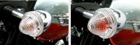 Clear Turn Signal Lens Kit with Bulbs for the Triumph Bonneville America and Speedmaster