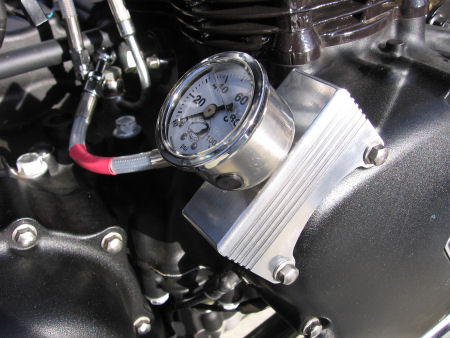 NewBonneville Engine Mount Oil Pressure Gauge