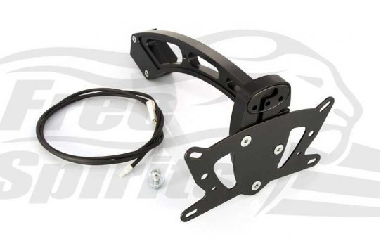 Free Spirits Side License Plate Bracket for Triumph Bobber, Black, TFC & Speedmaster 1200