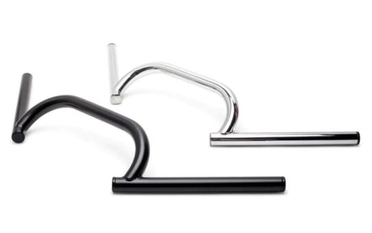 Lossa Brand 7/8" & 1" Cafe Racer Clubman Bars for the Triumph Bonneville, T100, Black, SE, Scrambler, Thruxton, Street Twin, etc