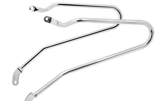 Motone Pannier / Luggage Rails - Pair Polished for 2016+ Triumph Bonneville Bobber and Speedmaster 1200