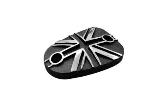 Motone Pressure Cast Brake Reservoir Cover - Union Jack Contrast Polish Triumph Bonneville, T100, T120, America, Speedmaster, Thruxton, Rocket III