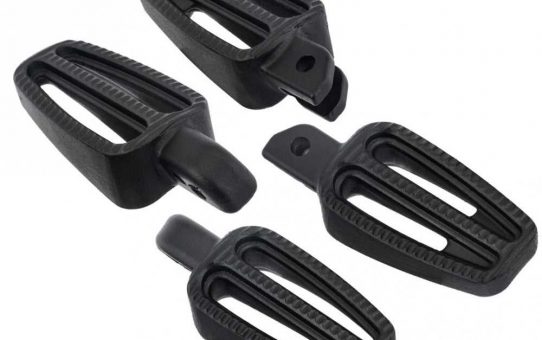 Motone Ranger Foot Pegs - Full Set Rider and Passenger Pegs - Black - Liquid Cooled Triumph Bonneville T100, T120, Street Twin, Street Cup, Street Scrambler, Speed Twin, Thruxton