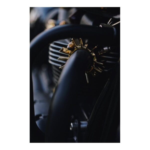 Motone Finned Exhaust Clamps - LC - Solid Brass Ltd Edition Triumph Bonneville T100, T120, Speed Twin 900, Street Twin, Street Cup, Street Scrambler, Scrambler 900, Speedmaster, Bobber, Scrambler 1200