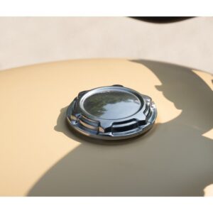 Motone TELSTAR Low Profile Fuel Gas Cap - Billet Aluminum - Polished - Triumph Bonneville, Thruxton, Scrambler, America and Speedmaster, Bobber, Street Twin, Street Scrambler, Street Cup, T120, etc