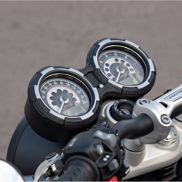 Motone The Peerless - Speedometer Cover - Triumph Bonneville T120, T100, Speed Twin, Thruxton - Contrast Polished