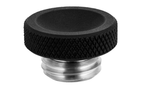 Motone Engine Oil Filler Cap - Dished - Black for the Triumph Bonneville, T100, T120, SE, Scrambler, Thruxton, Street Twin, Bobber, Speedmaster, Etc