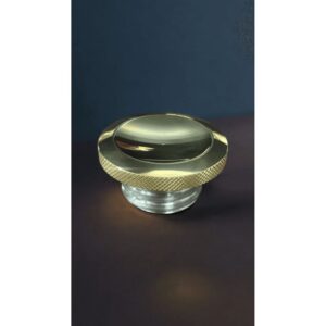 Motone JETSON Dished Low Profile Fuel Gas Cap - Billet Aluminum - BRASS - For The Triumph Bonneville, T100, T120, Scrambler, Thruxton, Speedmaster, Bobber, Street Twin, Speed Twin, etc