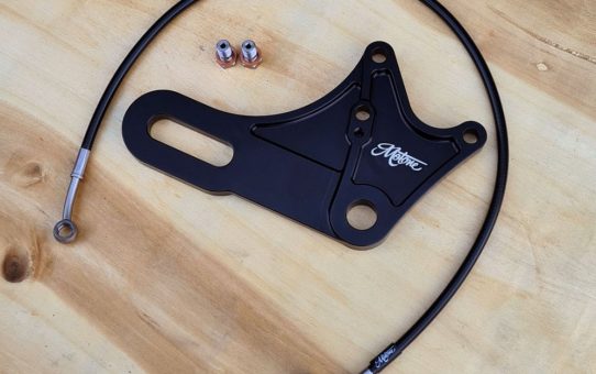 Motone Rear Brake Caliper Relocation Bracket Kit Liquid Cooled 2016 and Newer Triumph Bonneville T100, T120, Street Twin, Street Cup and Street Scrambler