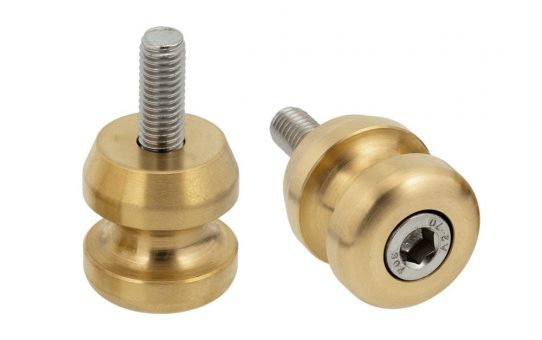 Motone The Capstan! Luggage/Strap Attachment Spool - Brass for the Triumph Bonneville, T100, T120, Scrambler, Thruxton, America, Speedmaster, Street Twin, etc.