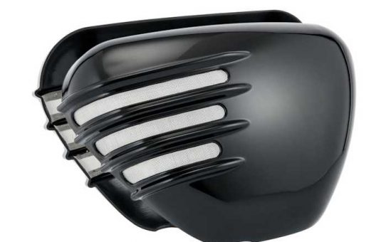 Motone Ribbed Side Covers GLOSS BLACK - LIQUID COOLED Triumph Street Twin, Street Cup