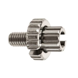 Motone TWISTER Titanium Clutch Cable Adjuster - Natural Finish - For Triumph Bonneville, T100, T120, Thruxton, Scrambler, America, Speedmaster, Street Twin, etc.